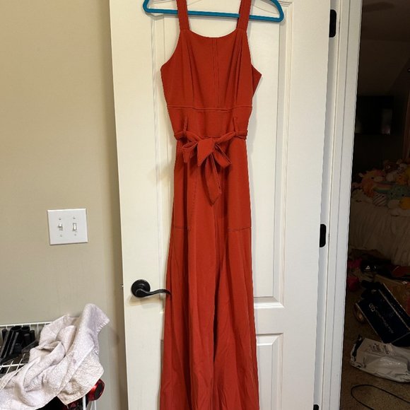 Strut & Bolt Wide Leg Burnt Orange Jumpsuit - Picture 3 of 4